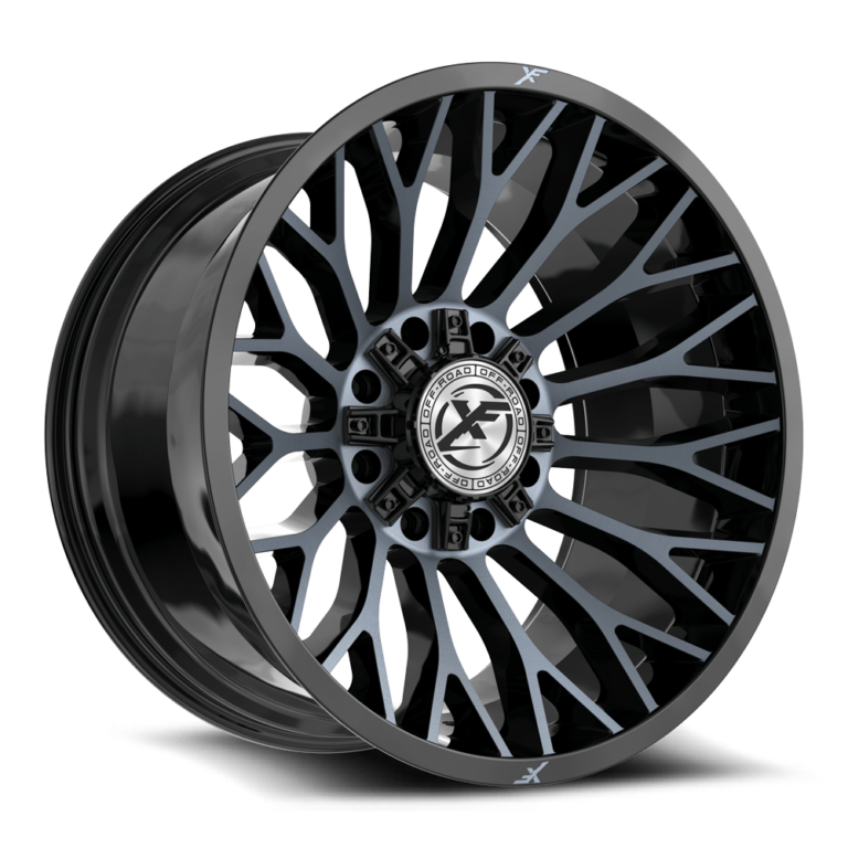 Gloss Black Machined & Titanium 8 Lug
